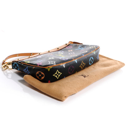 Louis Vuitton Monogram Multicolor Pochette Accessories Black 4 of 9