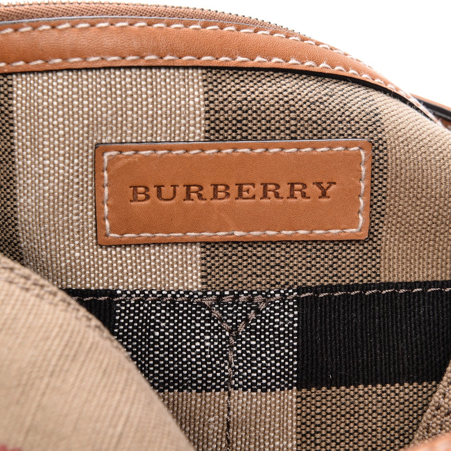Canvas Mega Check Medium Ashby Hobo Saddle Brown