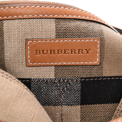 Burberry Canvas Mega Check Medium Ashby Hobo Saddle Brown 7 of 7