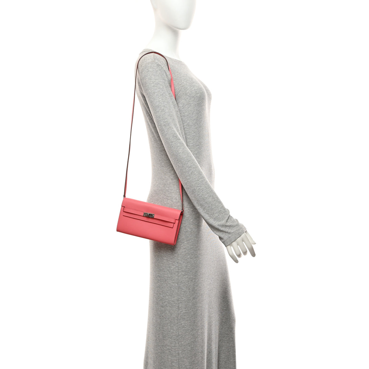 Hermes Evercolor Kelly To Go Wallet Rose Azalee 2 of 11