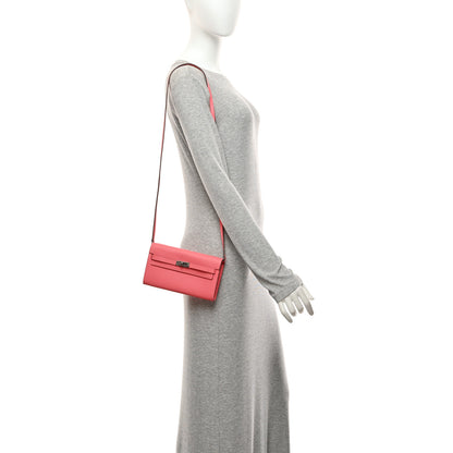 Hermes Evercolor Kelly To Go Wallet Rose Azalee 2 of 11