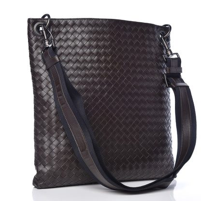 Bottega Veneta Nappa Intrecciato VN Crossbody Messenger Bag Ebano 3 of 11