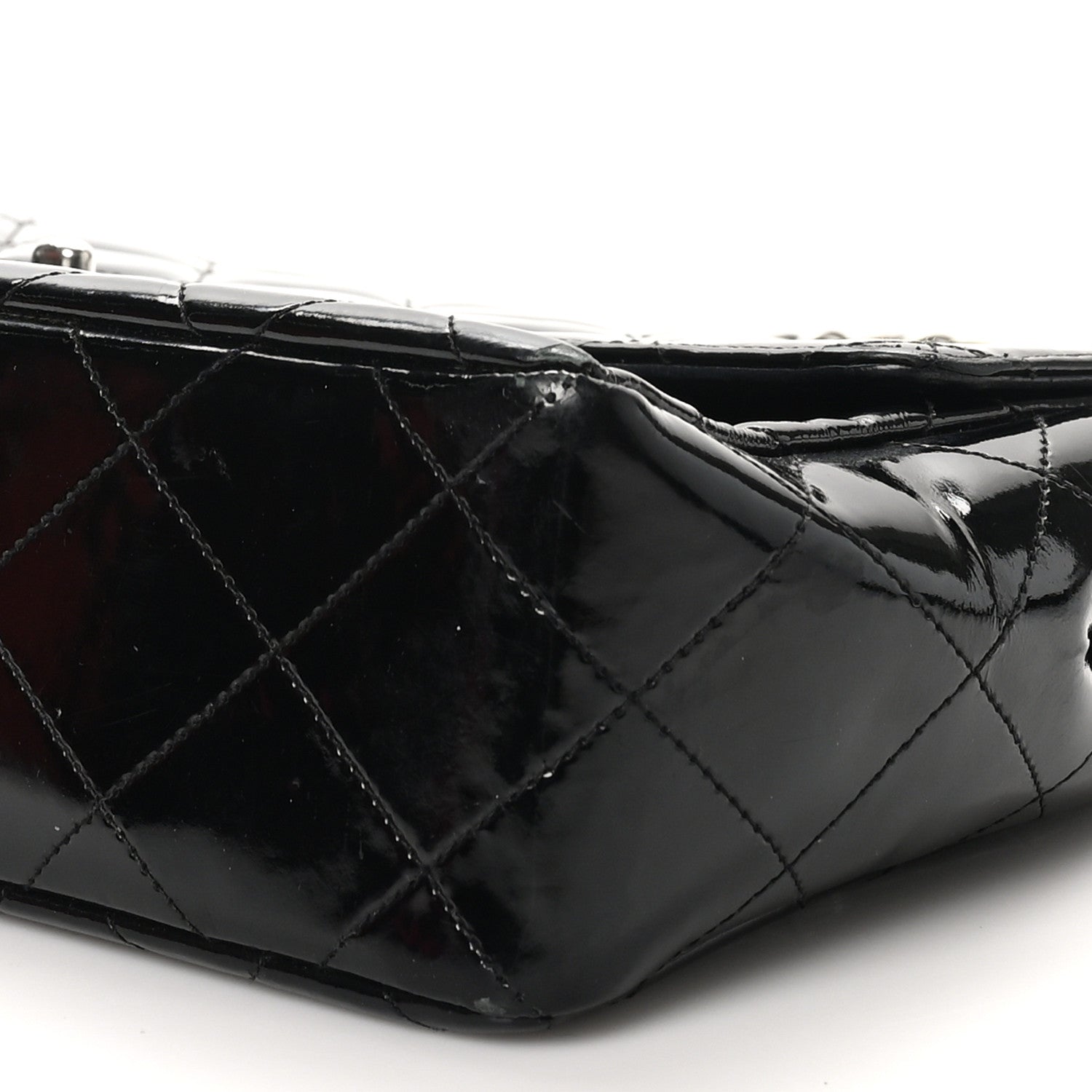 Chanel Patent Quilted Medium Single Flap Black 10 of 10
