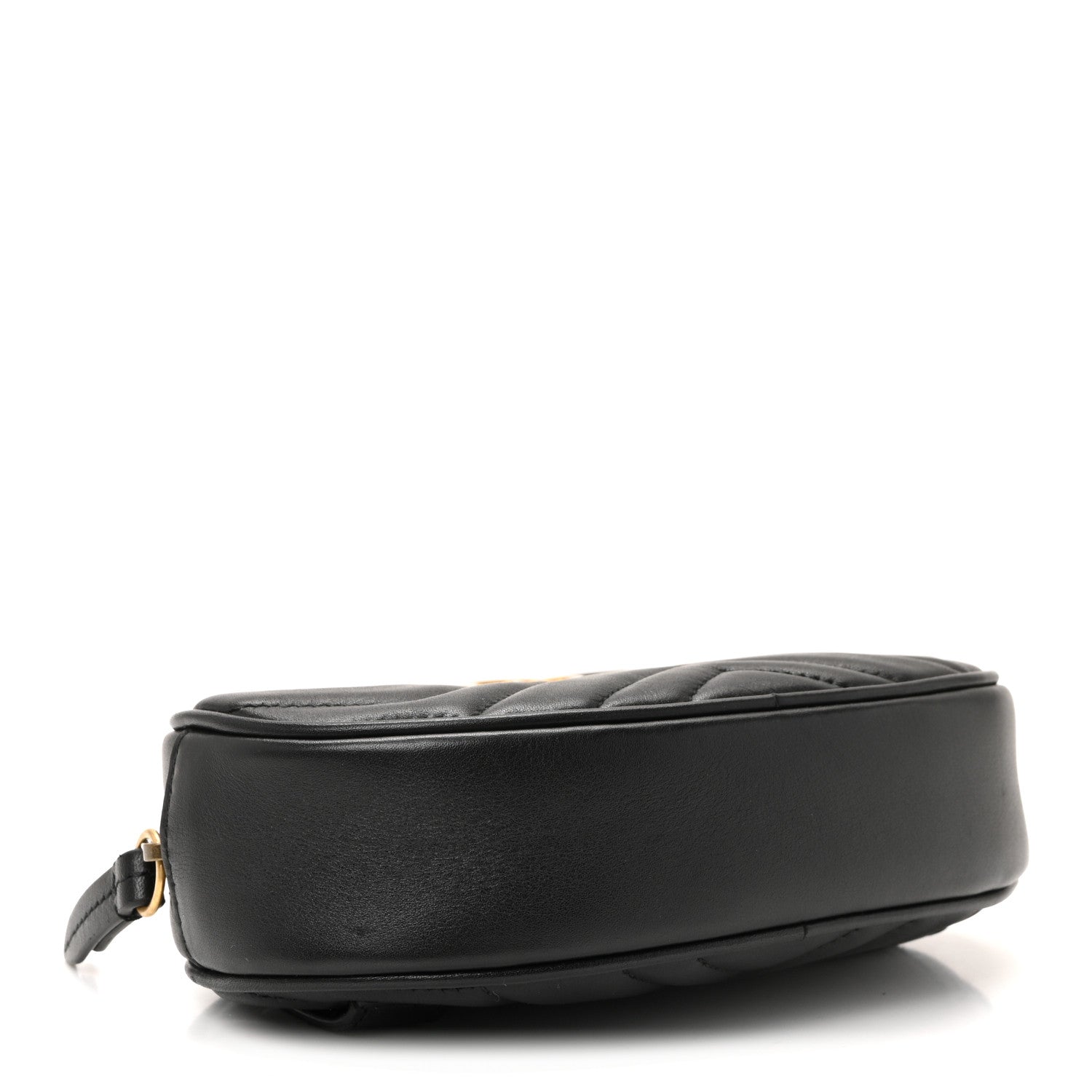 Gucci Calfskin Matelasse GG Marmont Belt Bag 85 34 Black 4 of 10