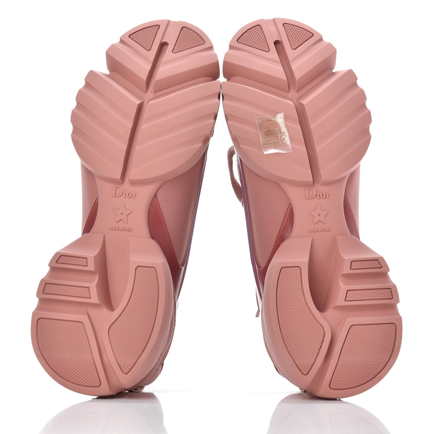 Christian Dior Neoprene Rubber Womens D-Connect Sneakers 38 Deep Nude 5 of 13