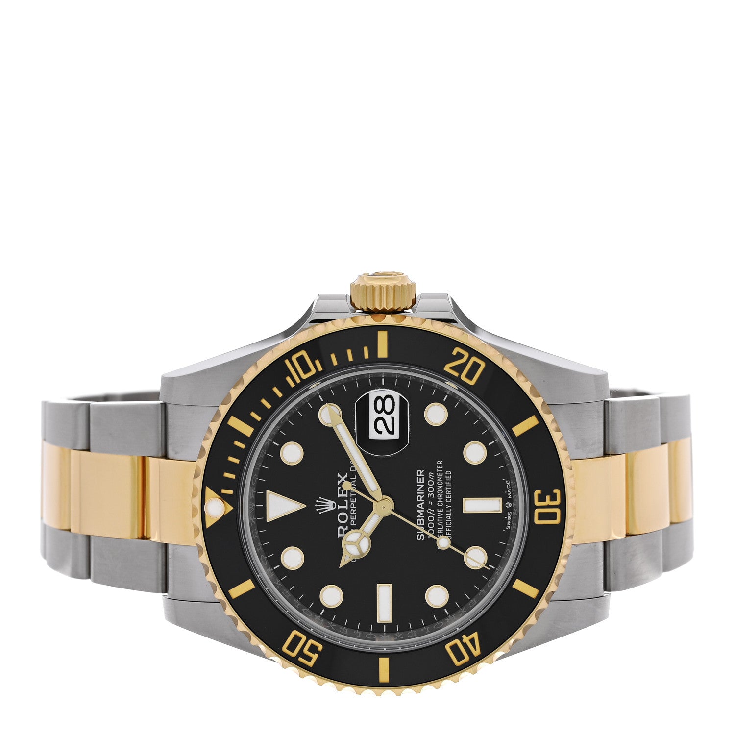 Rolex Stainless Steel 18K Yellow Gold 41mm Submariner Date Watch Black 126613LN 2 of 5