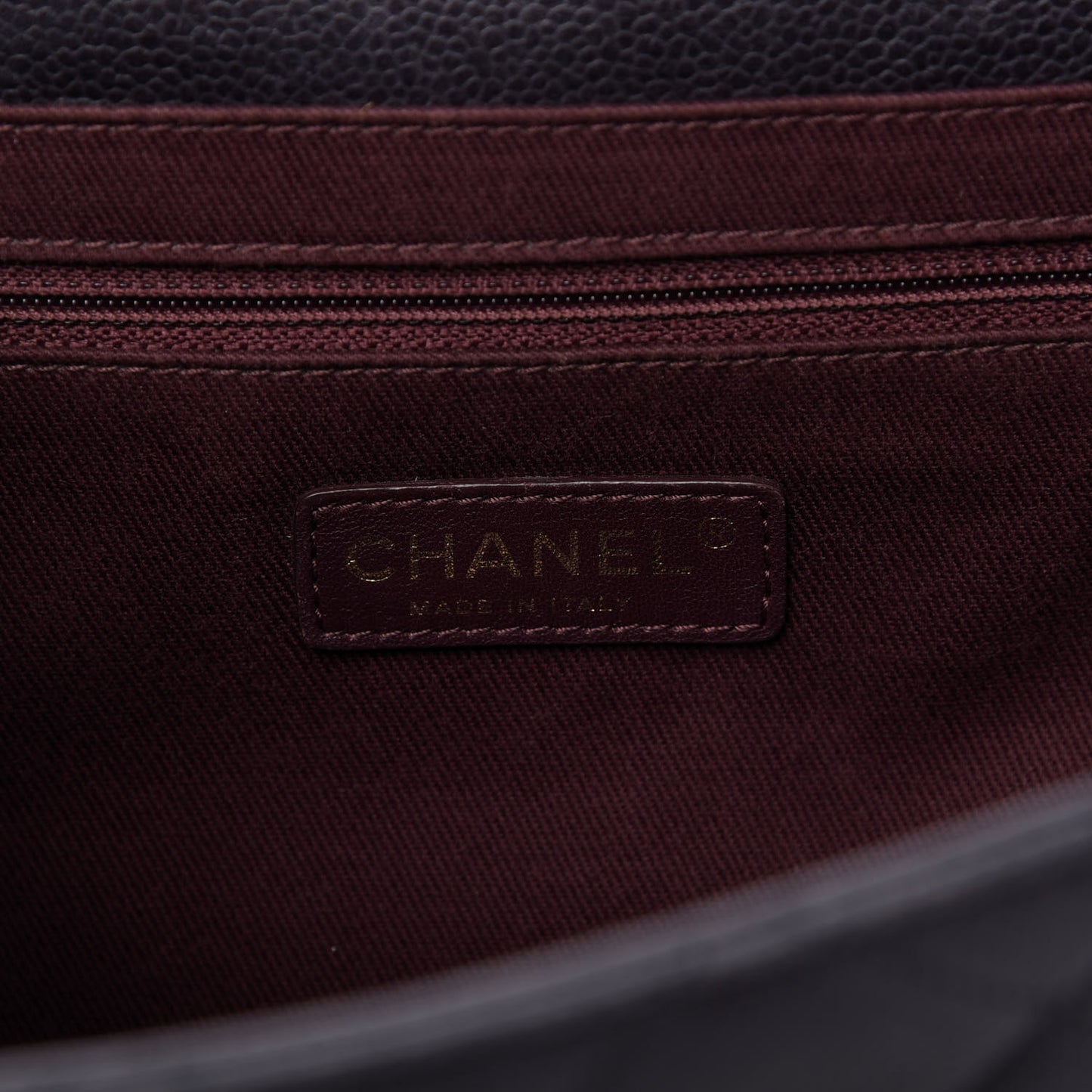 Caviar Quilted Large Retro Class Flap Dark Grey
