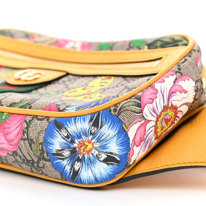 Gucci GG Supreme Monogram Flora Medium Ophidia Belt Bag Beige Multicolor Crop 10 of 11