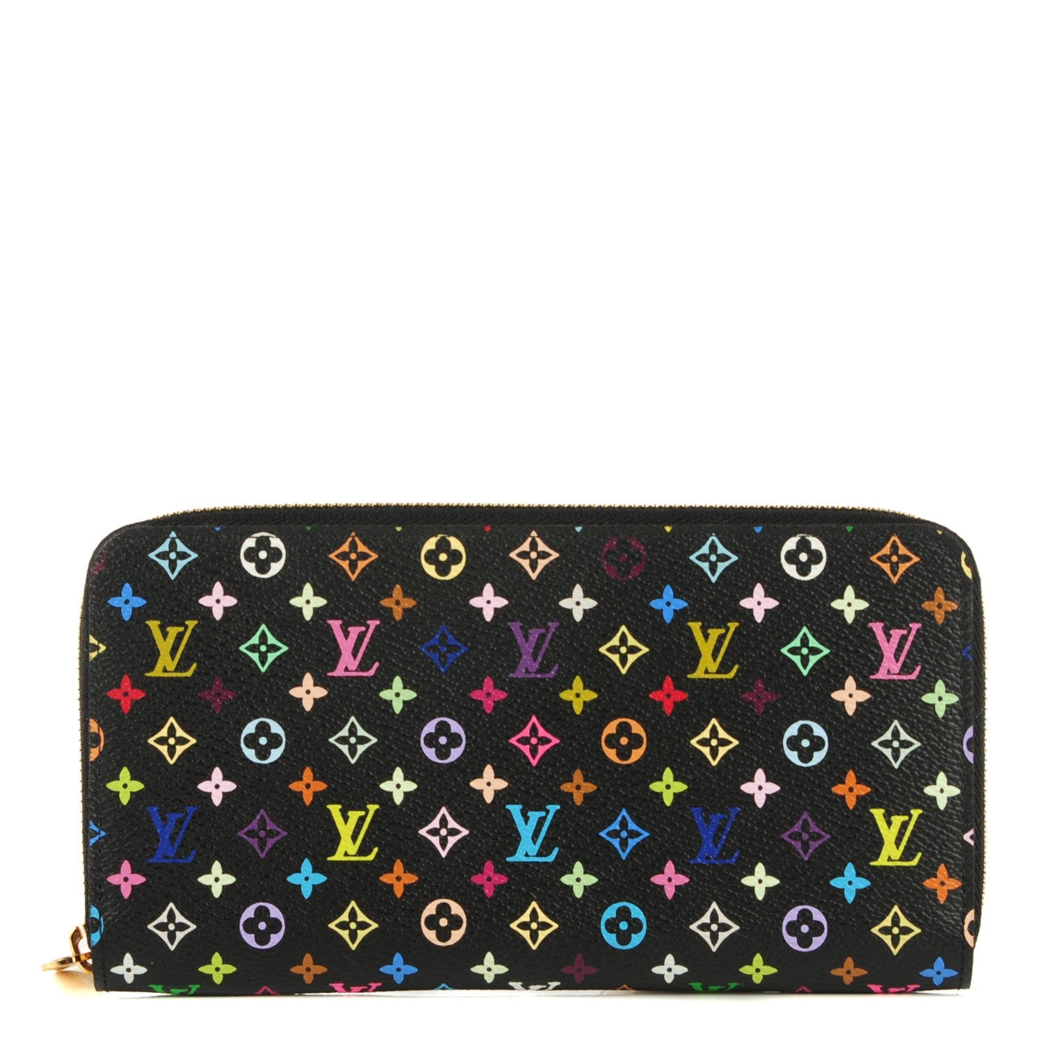 Louis Vuitton Monogram Multicolor Zippy Wallet Black Grenade 1 of 7