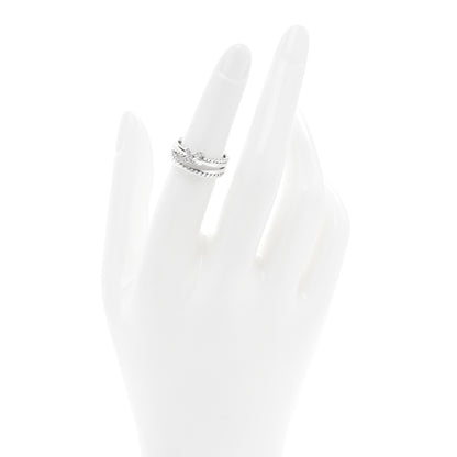 David Yurman Sterling Silver Diamond X Crossover Ring 50 5.5 2 of 4