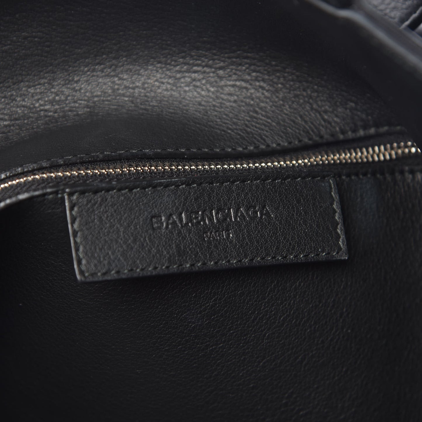 Calfskin Logo Medium Tote Black