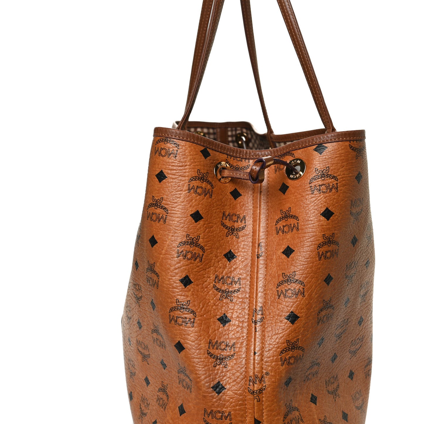 Visetos Large Liz Reversible Shopper Tote Cognac