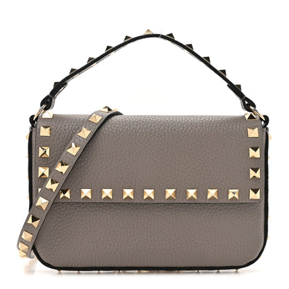 Valentino Garavani Grainy Calfskin Rockstud Crossbody Pouch Moon Taupe 1 of 12