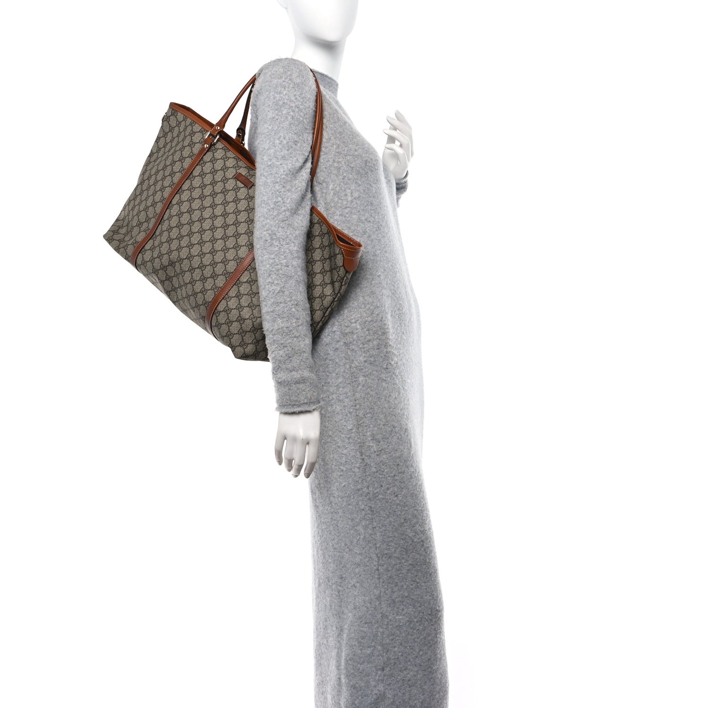 GG Plus Monogram Large Joy Tote Brown