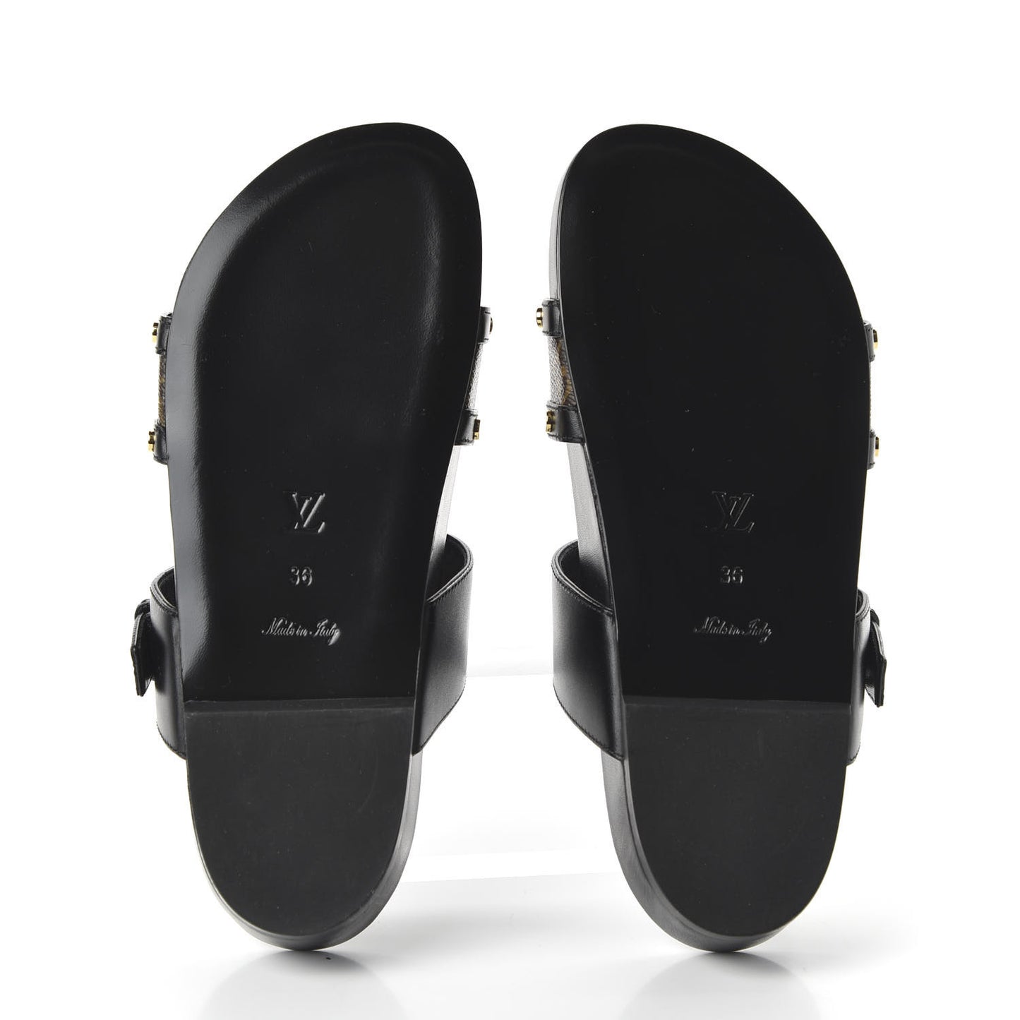 Bom Dia Flat Mule Sandals 36 Black