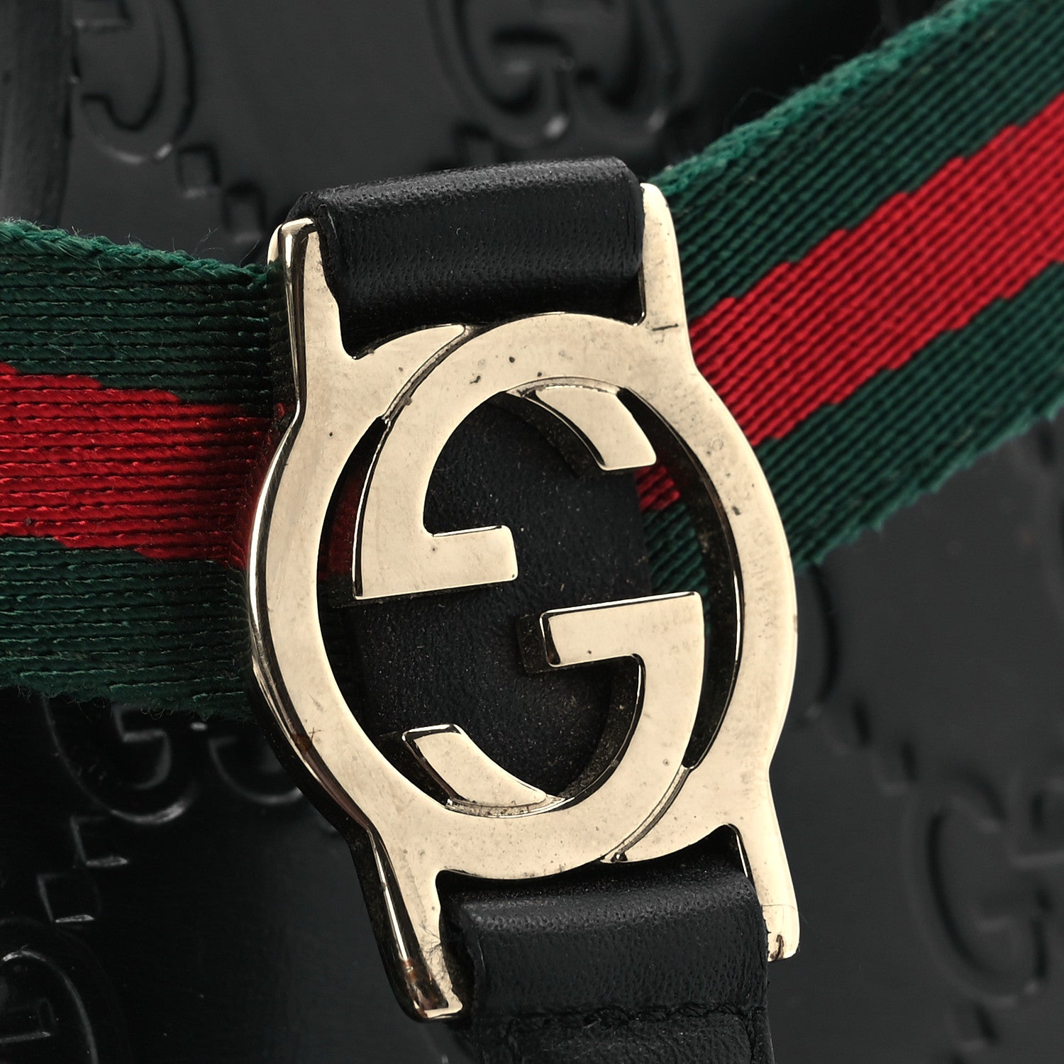 Gucci Nylon Guccissima Web Womens Thong Sandals 40.5 Green Red Black 11 of 13