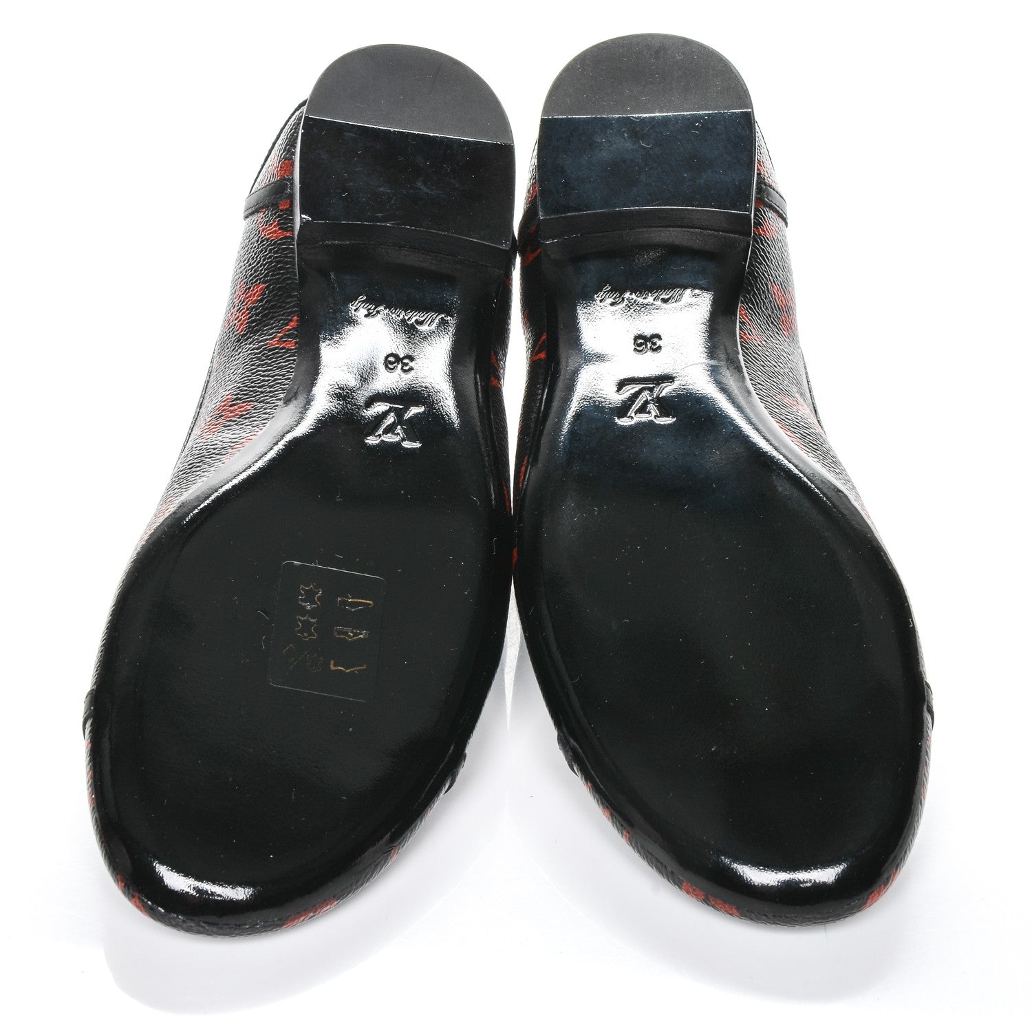 Louis Vuitton Monogram Infrarouge New Revival Ballerina Flats 36 Black 5 of 7