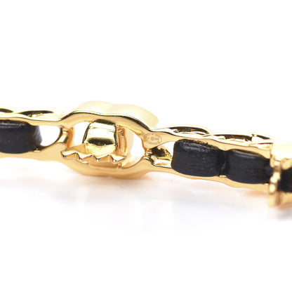 Chanel Pearl Lambskin CC More Is More Hair Clip Black Gold 3 of 5
