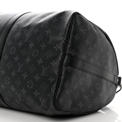 Louis Vuitton Monogram Eclipse Keepall Bandouliere 55 10 of 10