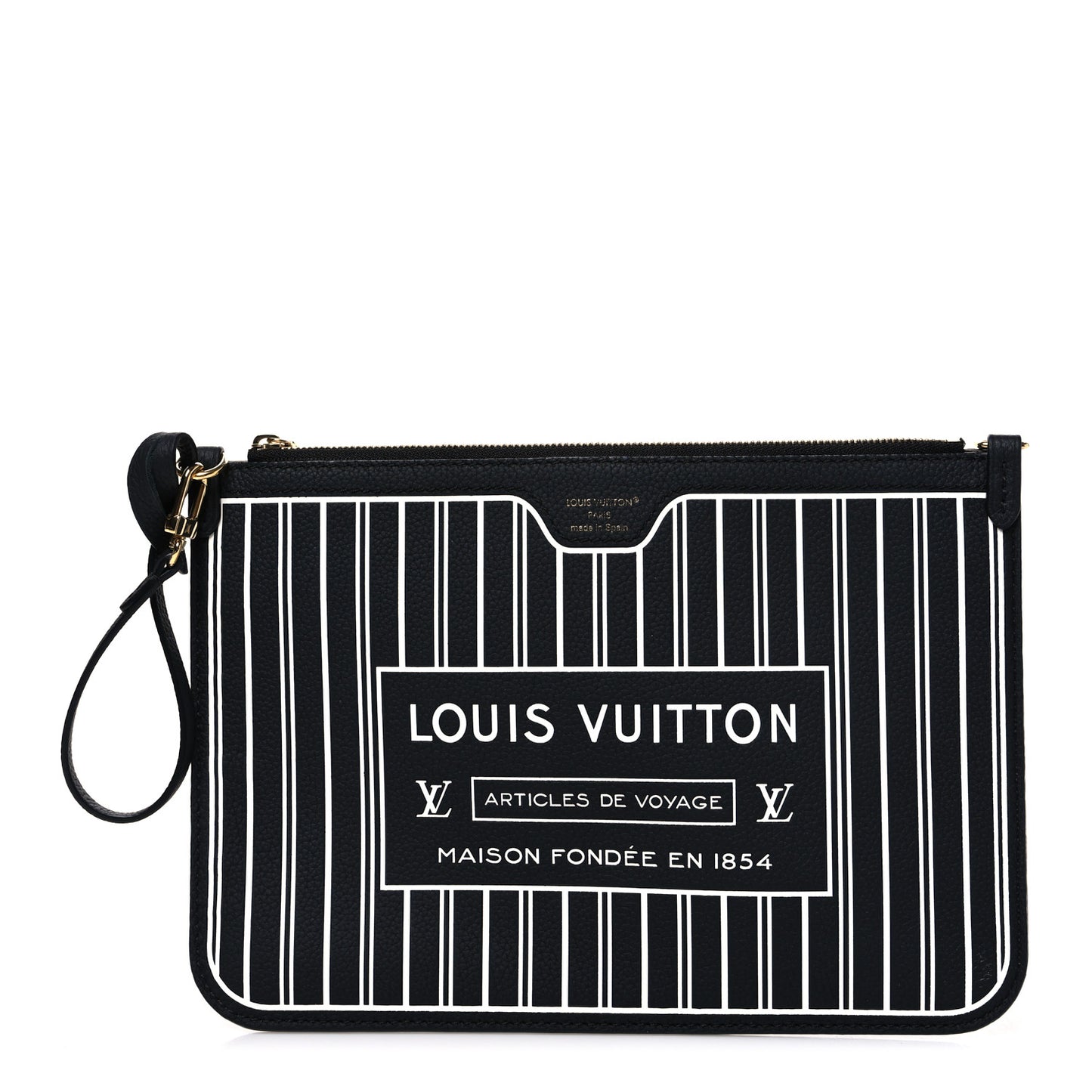 Calfskin Neverfull Inside Out MM Pochette Black