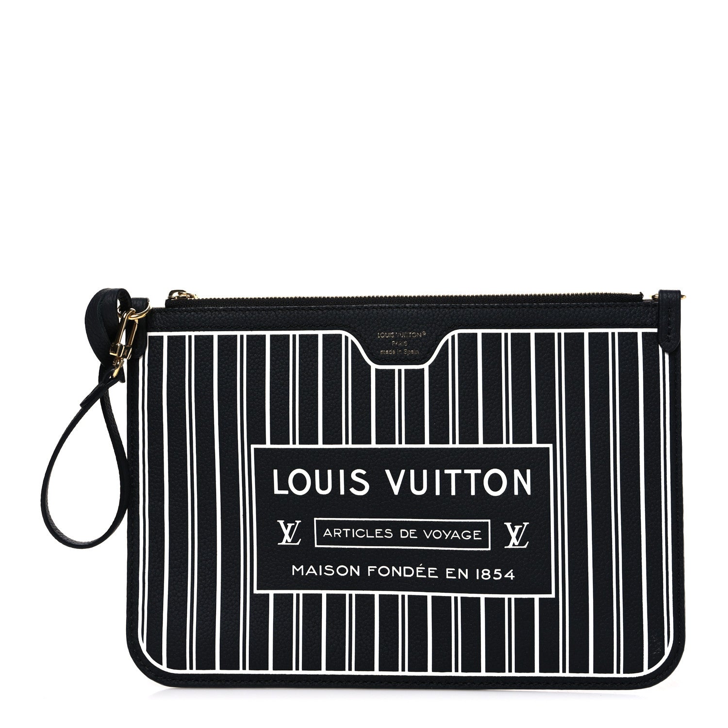 Louis Vuitton Calfskin Neverfull Inside Out MM Pochette Black 1 of 6