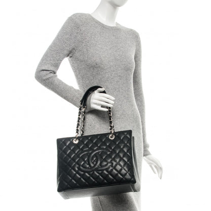 Chanel Caviar Quilted Grand Shopping Tote GST Black 2 of 7