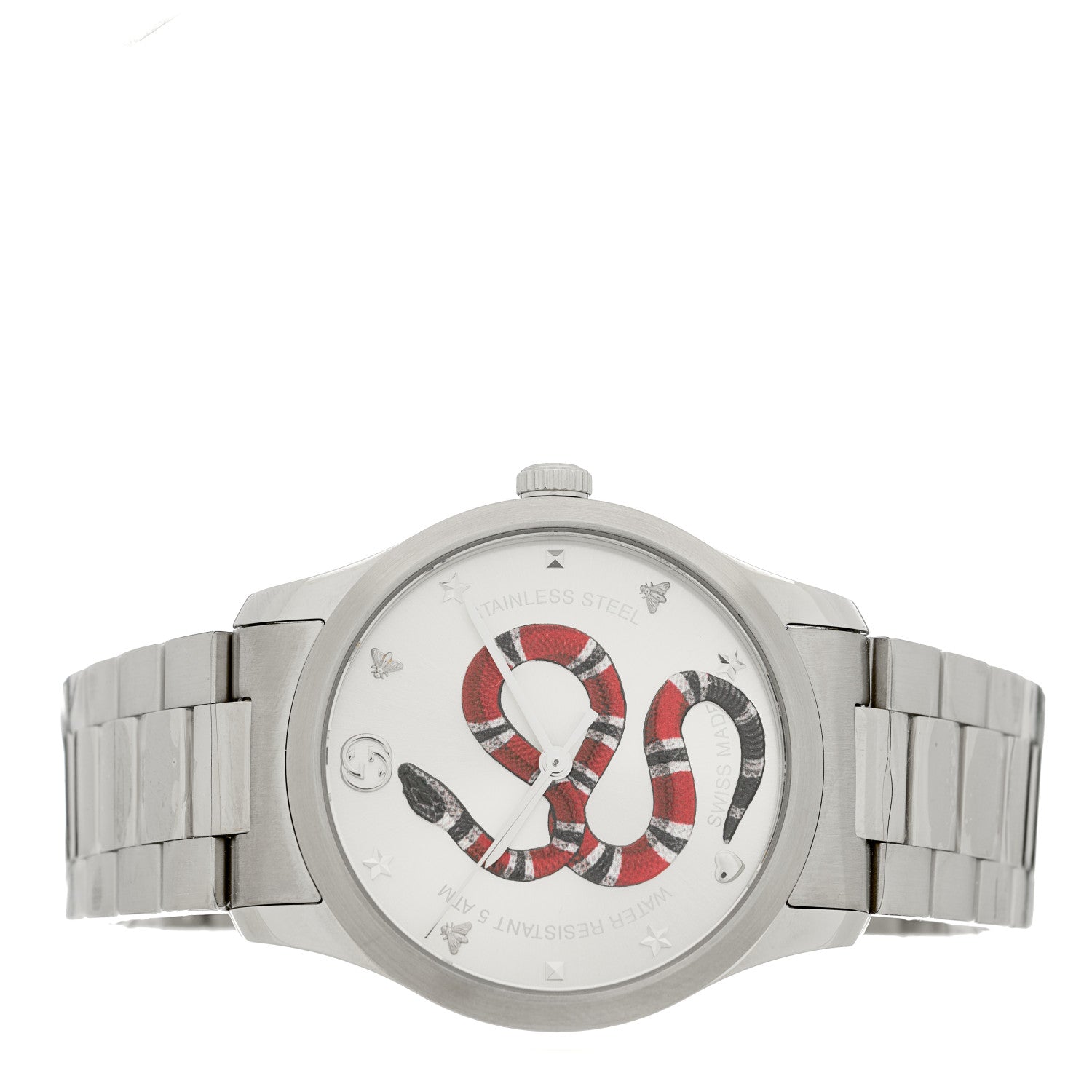 Gucci Stainless Steel 38mm G-Timeless Snake Quartz Watch Gucci Stainless Steel 38mm G-Timeless Snake Quartz Watch