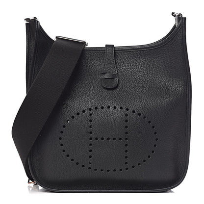 Hermes Taurillon Clemence Evelyne III PM Black 1 of 14