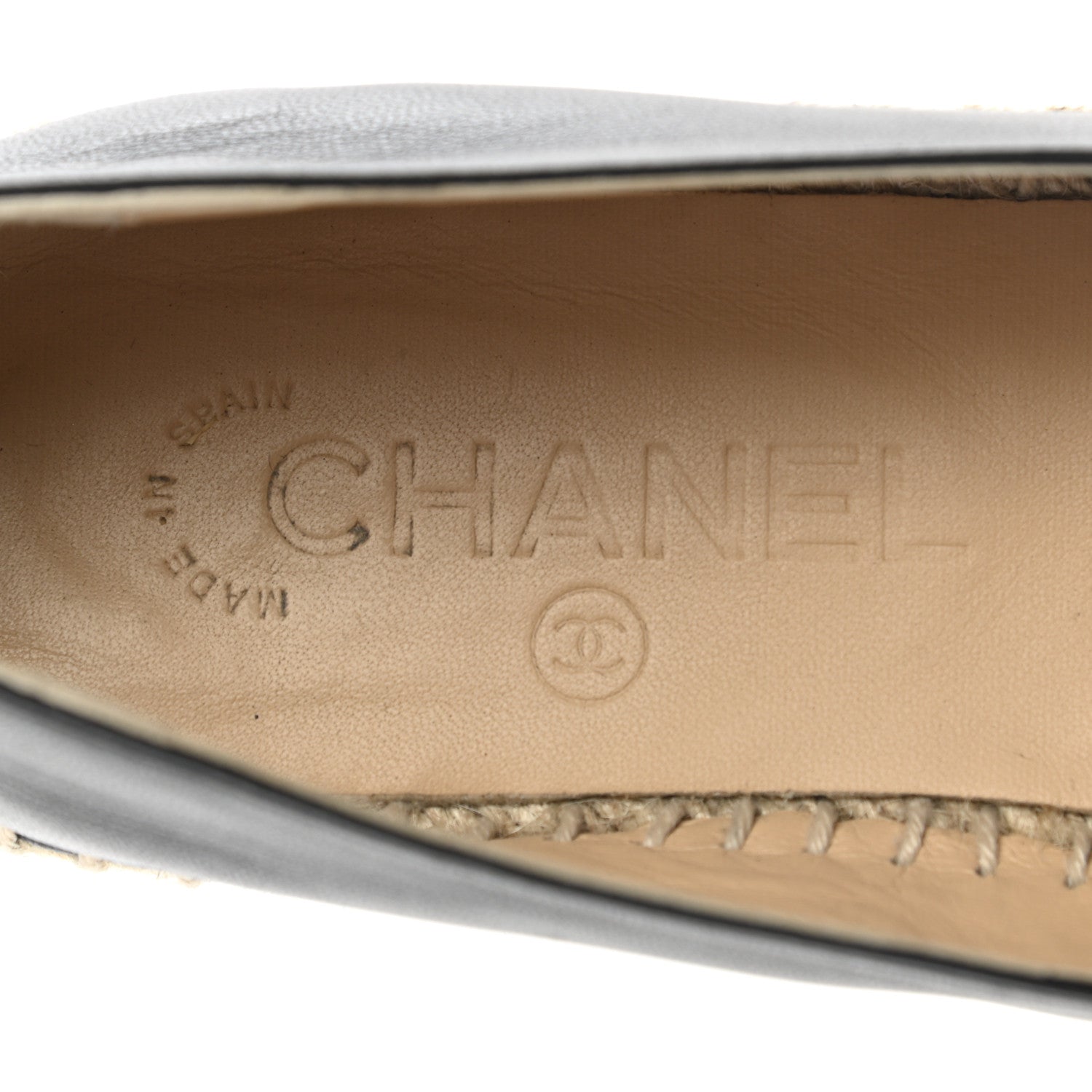 Chanel Lambskin CC Espadrilles 37 Black 6 of 12