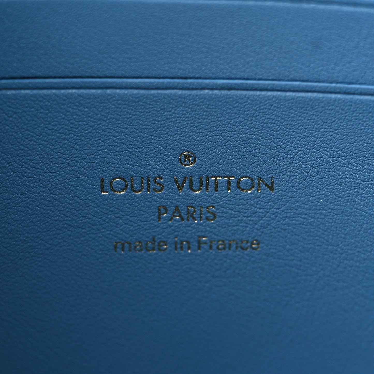Embroidered Monogram Denim New Wave Zipped Pochette Blue