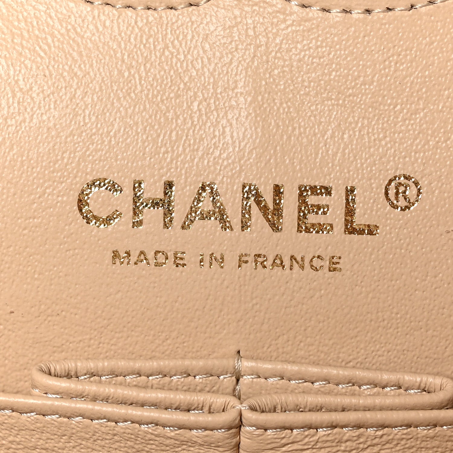 Chanel Caviar Quilted Medium Double Flap Beige 6 of 9