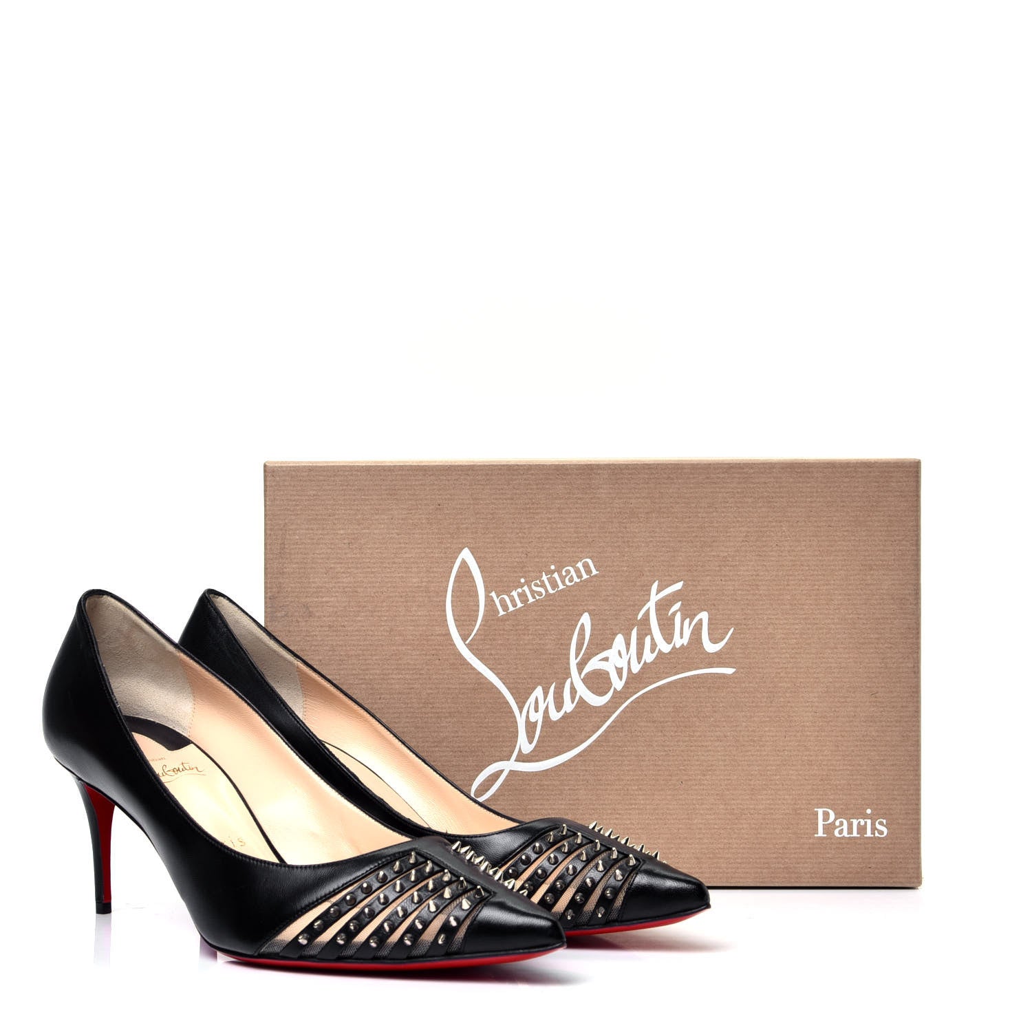 Christian Louboutin Kid Bareta 70 Pumps 39 Black Silver 10 of 10