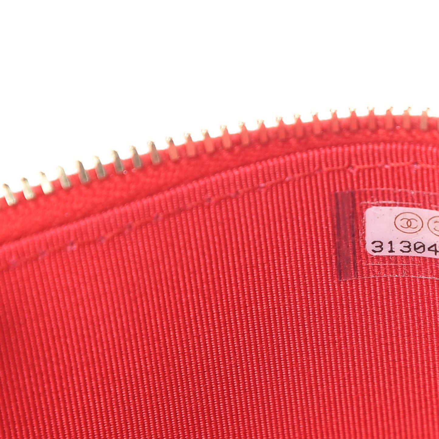 Lambskin Camellia Embossed Mini Vanity Case With Chain Red