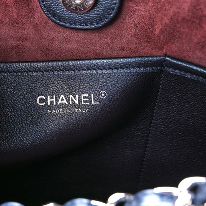 Chanel Calfskin Quilted Large Jungle Stroll Hobo Bag Navy 5 of 10