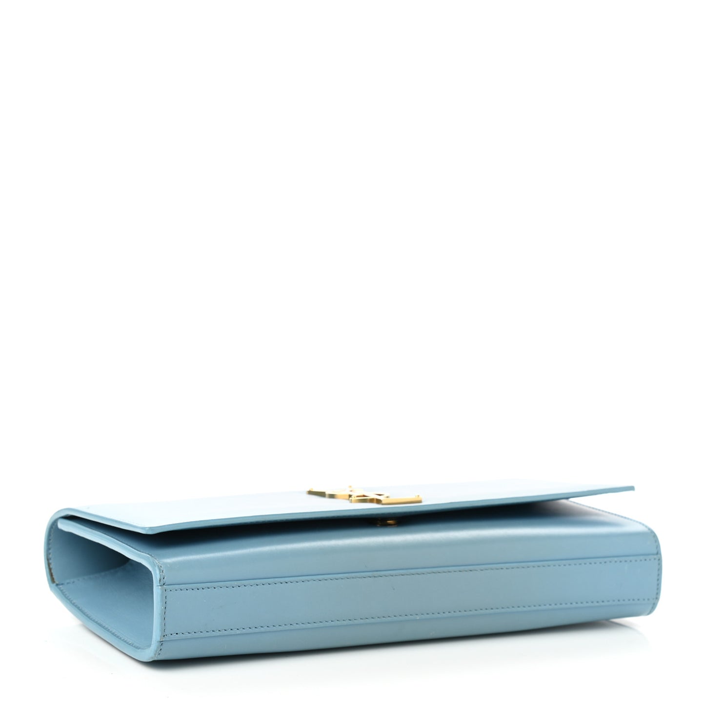 Smooth Calfskin Classic Monogram Cassandre Clutch Blue Glacier