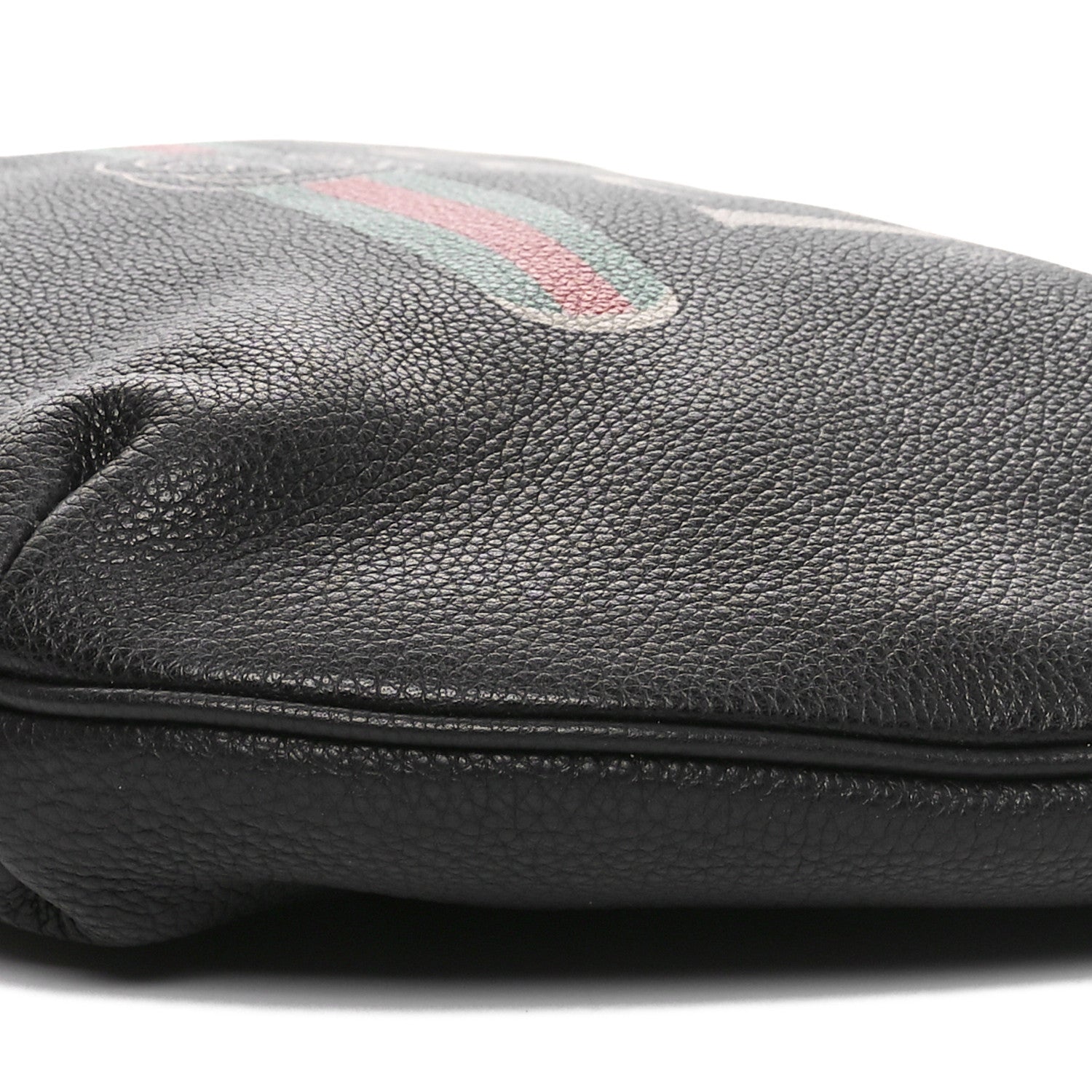 Gucci Grained Calfskin Logo Half Moon Hobo Black 10 of 10