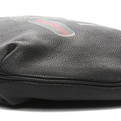 Gucci Grained Calfskin Logo Half Moon Hobo Black 10 of 10