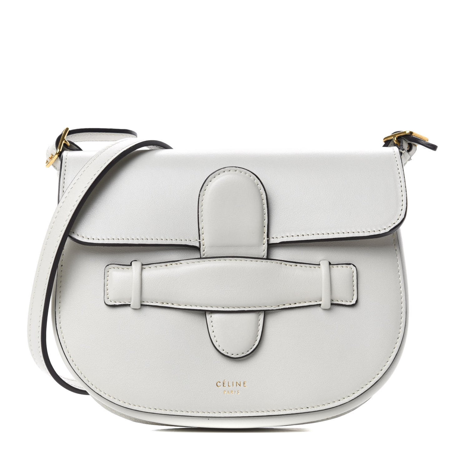 Smooth Calfskin Mini Symmetrical Bag White