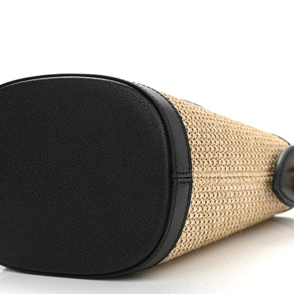 Louis Vuitton Raffia Petit Bucket Black 9 of 9