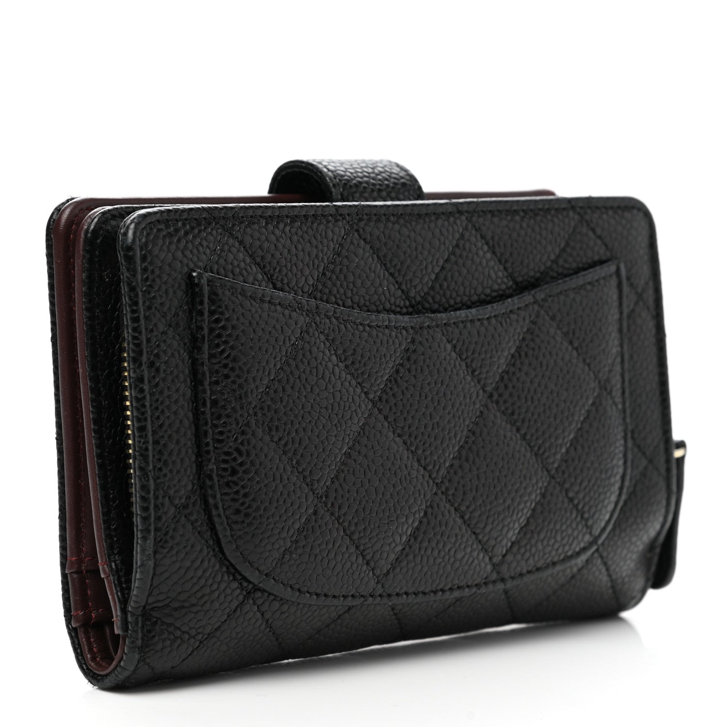 Chanel Caviar Quilted Zipped Pocket Wallet Black 3 of 12