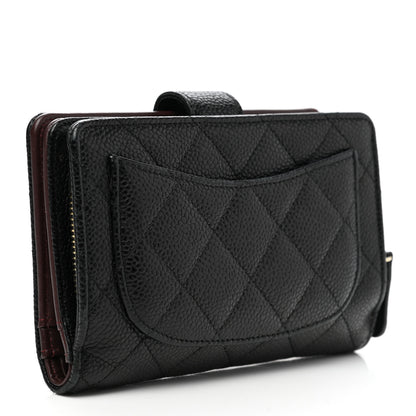 Chanel Caviar Quilted Zipped Pocket Wallet Black 3 of 12