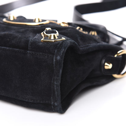 Balenciaga Baby Daim Suede Gold Metallic Edge Hardware Mini City Black 9 of 12