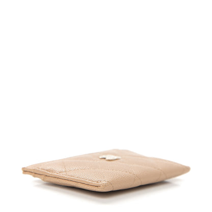 Chanel Caviar Quilted Card Holder Beige 3 of 8