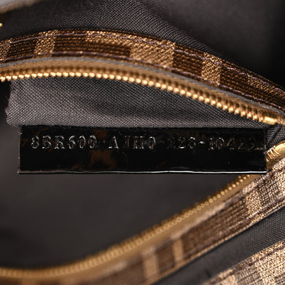 Fendi Glazed Fabric FF 1974 Hairdo Girls Inlay Baguette Mogano Panna Multicolor 7 of 12