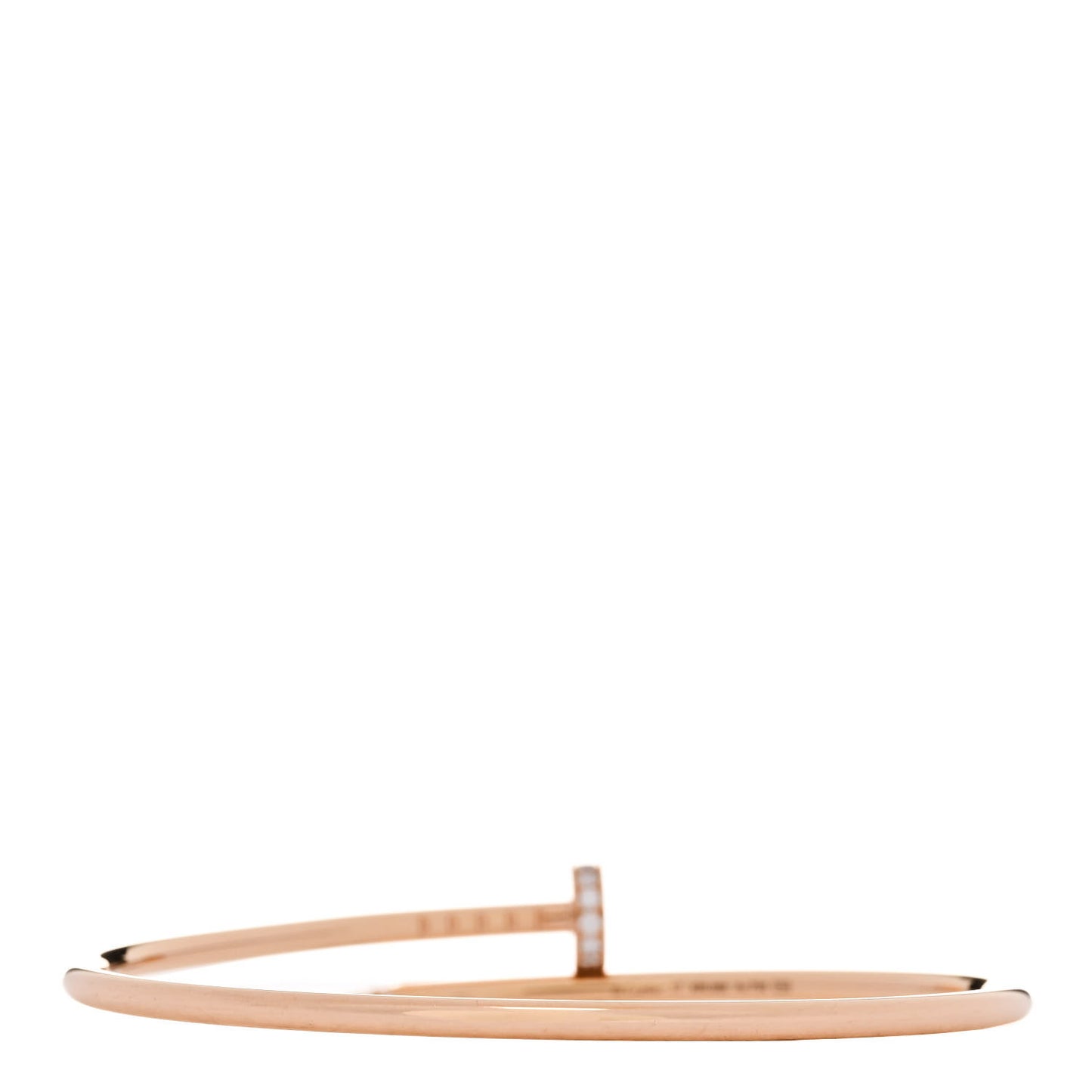 18K Pink Gold Diamond Small Juste Un Clou Bracelet 16