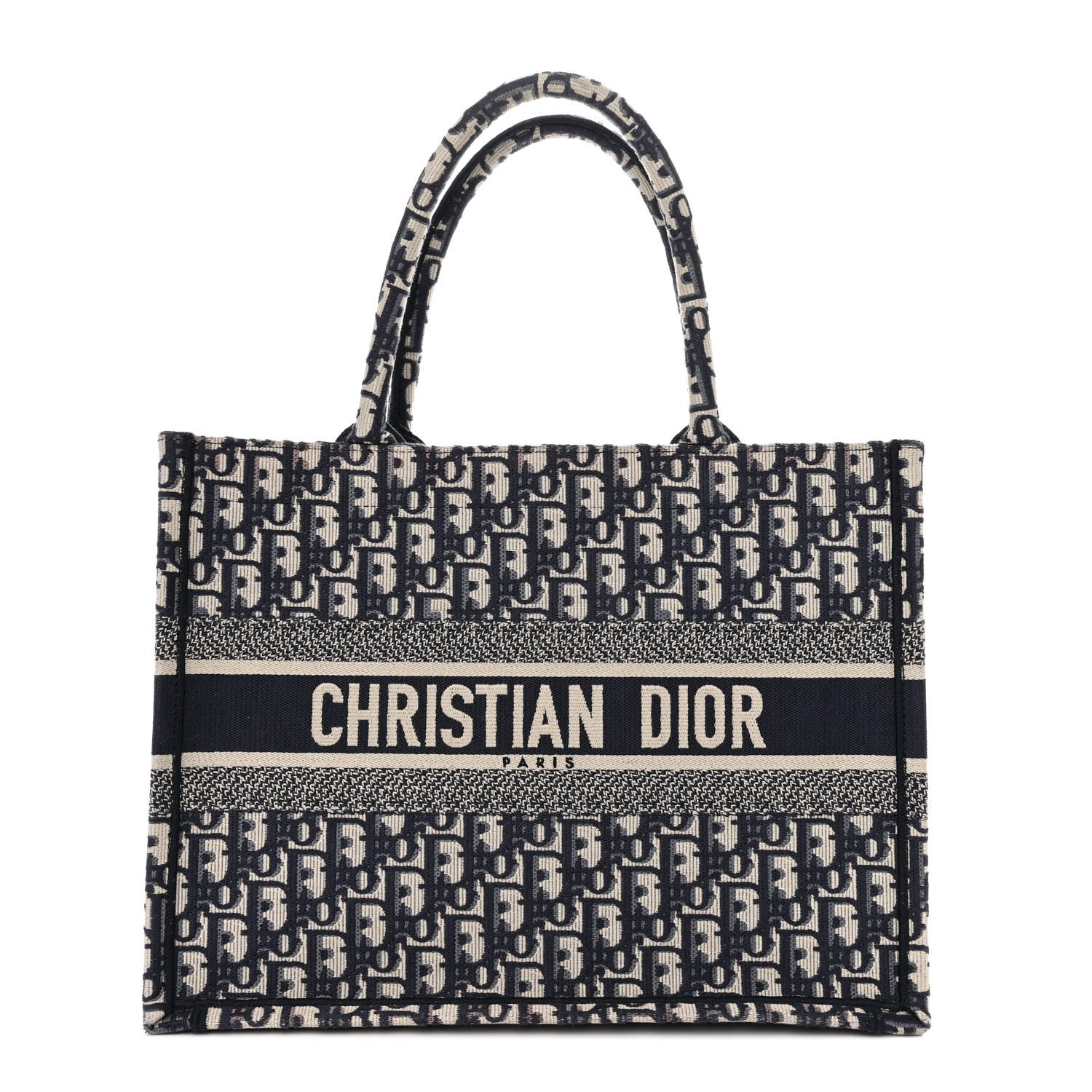 Christian Dior Oblique Medium Book Tote Blue Multicolor 1 of 14