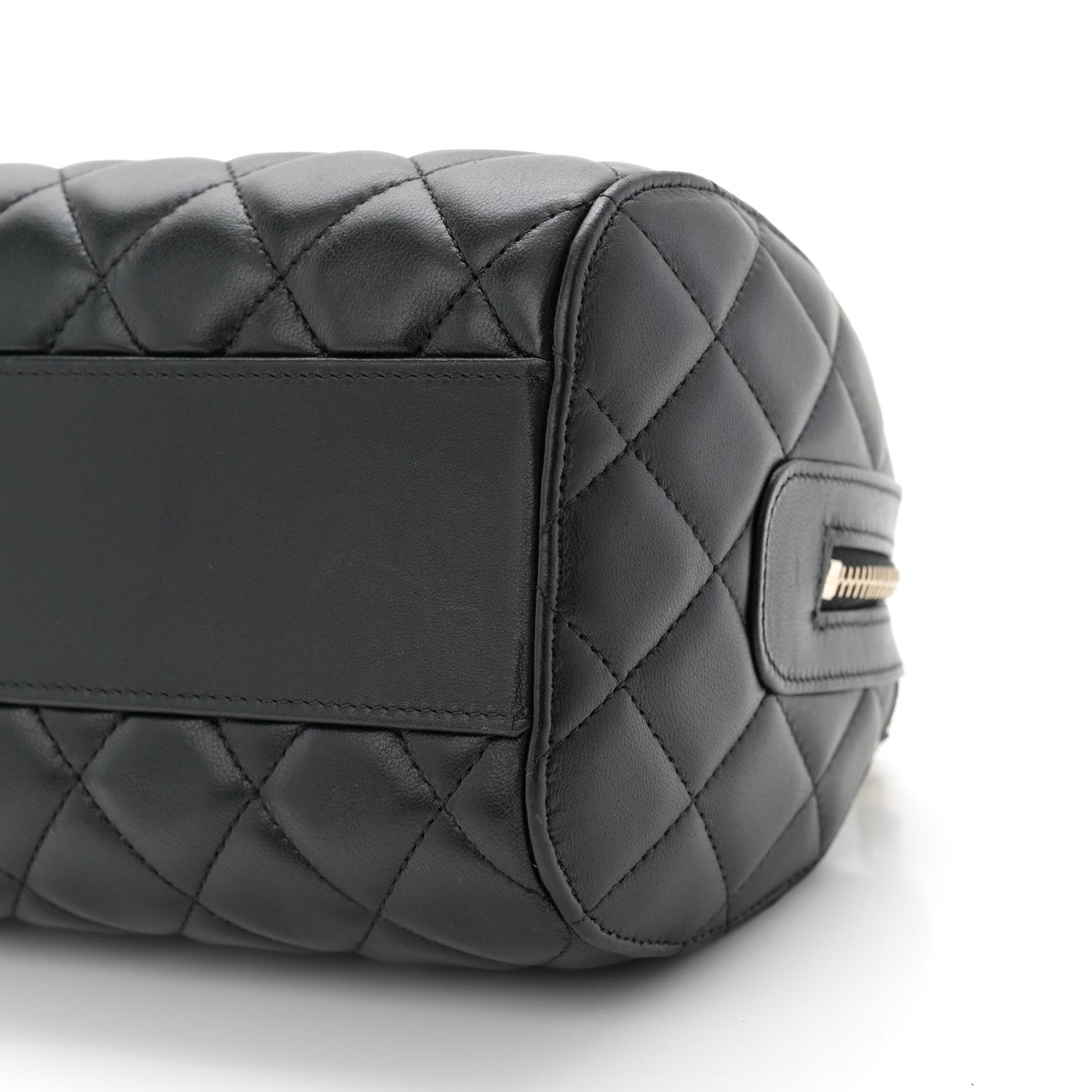 Chanel Lambskin Quilted Mini Bowling Bag Black 10 of 10