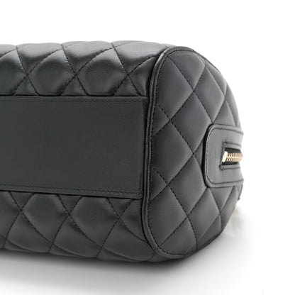 Chanel Lambskin Quilted Mini Bowling Bag Black 10 of 10