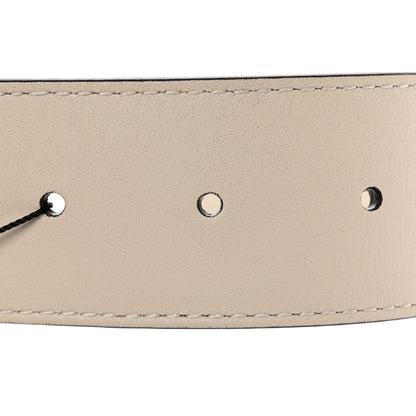 Gucci Nylon Calfskin Sylvie Web Double G 40mm Belt 95 38 Mystic White Hibiscus Red Maritime 3 of 8