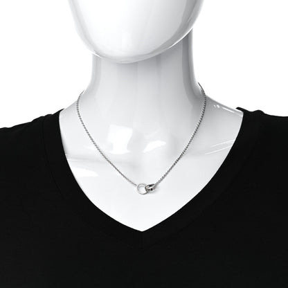 Cartier 18K White Gold Interlocking LOVE Necklace 2 of 7